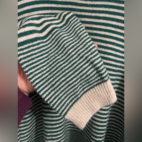 Liz Claiborne Women’s Mock Neck Sweater Striped Green/Cream Size 1X. New w tag - Picture 5 of 10